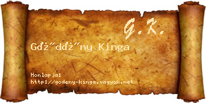 Gödény Kinga névjegykártya